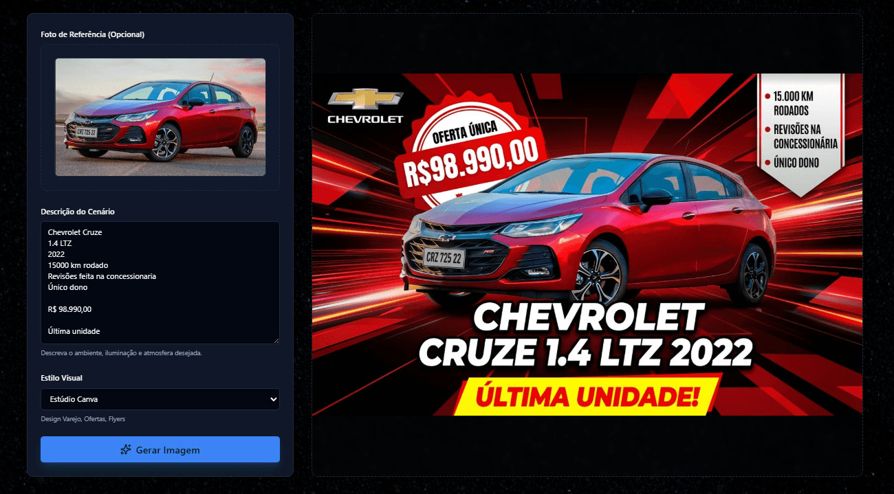 Exemplo de Geração de Imagem